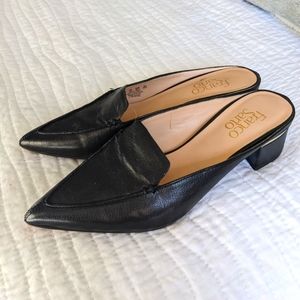 Franco Sarto Genesses Pointed Toe Block Mule Heels